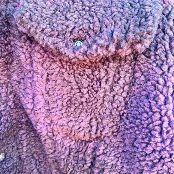 Levi’s Cozy Vintage Relaxed Fit Sherpa Trucker Shirt Jacket Men Size XL Burgundy - Picture 7 of 9